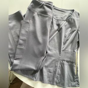 SET of grey Jaanuu fashion scrubs, size M